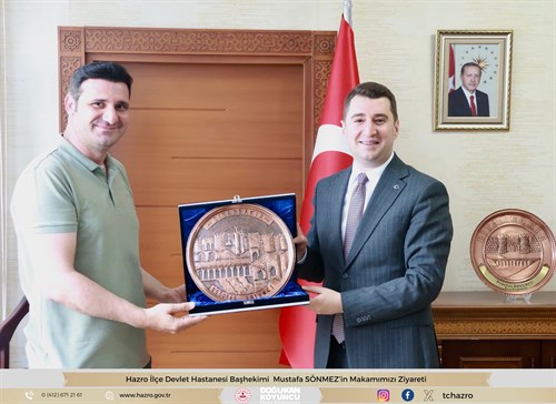 Hazro İlçe Devlet Hastanesi Başhekimi Mustafa SÖNMEZ'in Makamımıza Ziyareti